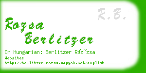 rozsa berlitzer business card